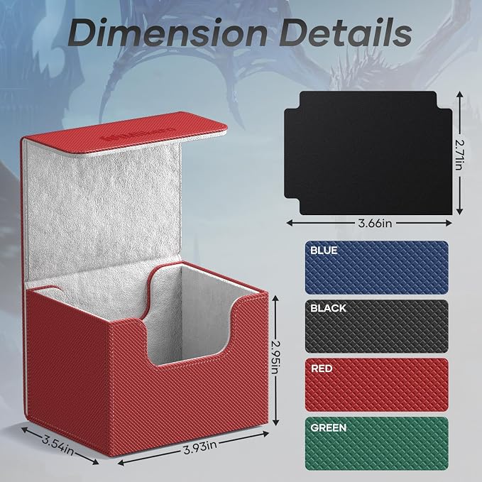 Mlikero Card Deck Box, Commander Deck Box Holds 100+ Double-Sleeved Cards - Image 4