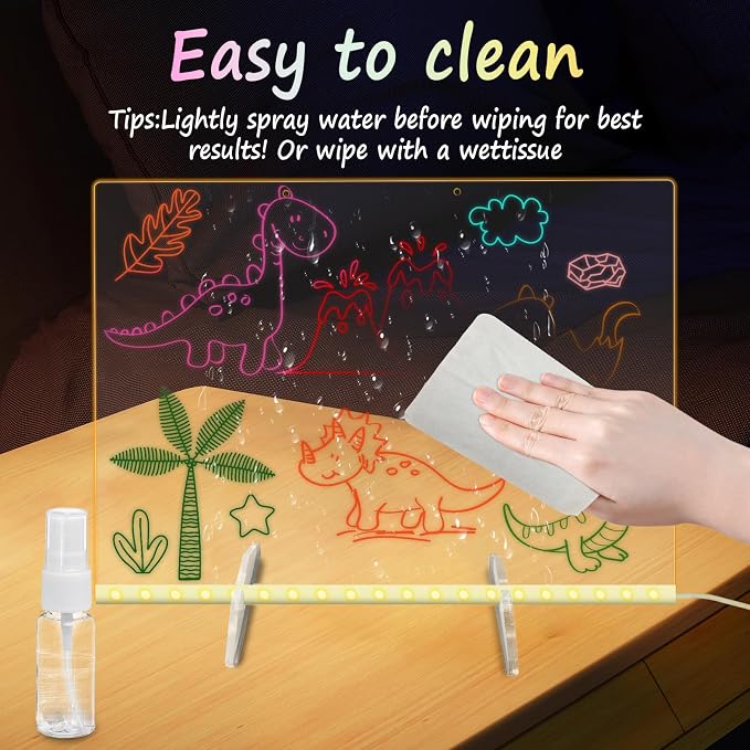 Led Note Board with 7 Colors, 13.8“X10” Lumiboard Led Drawing Board - Image 6