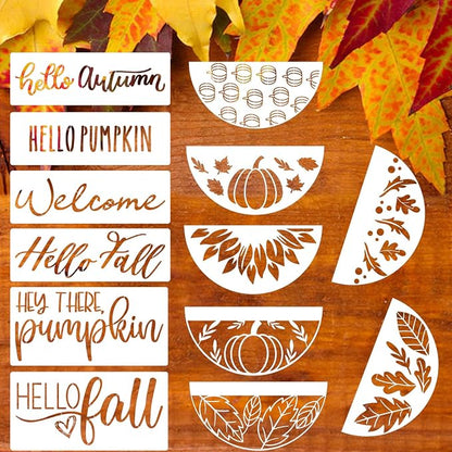 Fall Stencils for Painting on Wood Pumpkin Stencil Fall Leaves Maple Stencil by zosylley