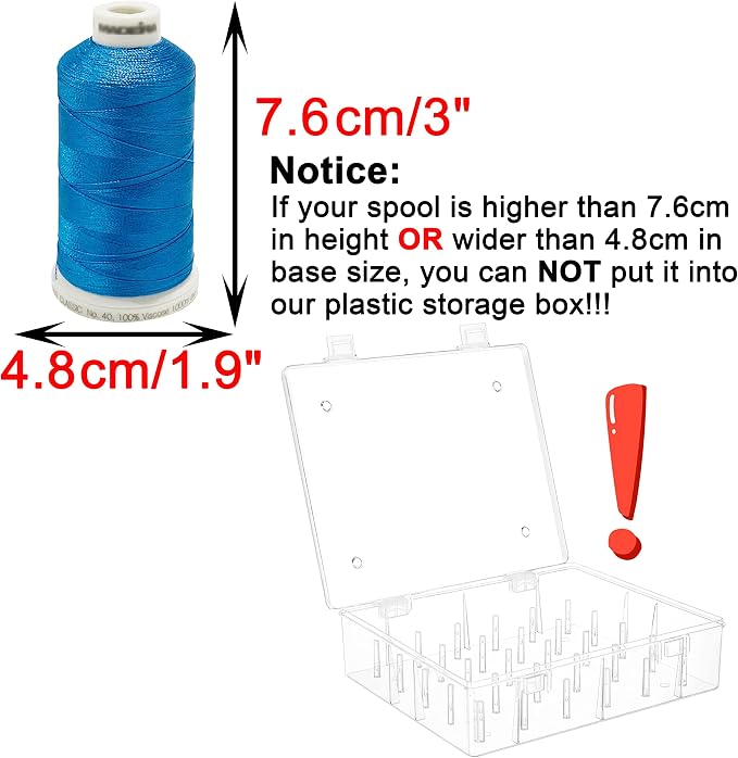 New brothread Pack of 2 Tall and Clear Storage Box/Organizer - Image 3