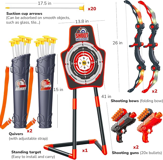 GMAOPHY 2 Pack Bow and Arrow Toy - Image 7