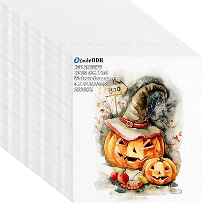 150 Sheets Cotton Watercolor Paper Pad-230GSM Art Paper-9 x 12 inch Painting & - Image 8