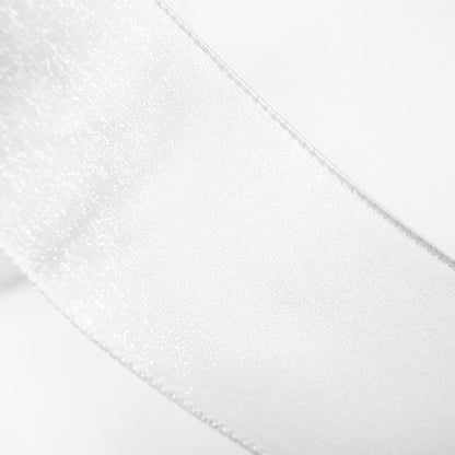 CT CRAFT LLC Sheer Organza Wired Ribbon 2.5" x 50Yards White - Image 4