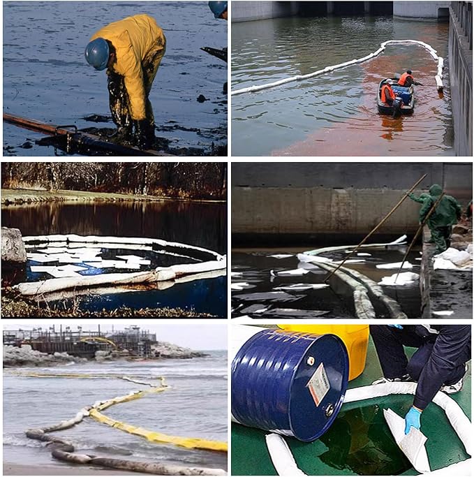 XIFENG Oil Absorbent Socks Oil Boom Soak up Oil Diesel Fuel Hydrocarbon Based - Image 6