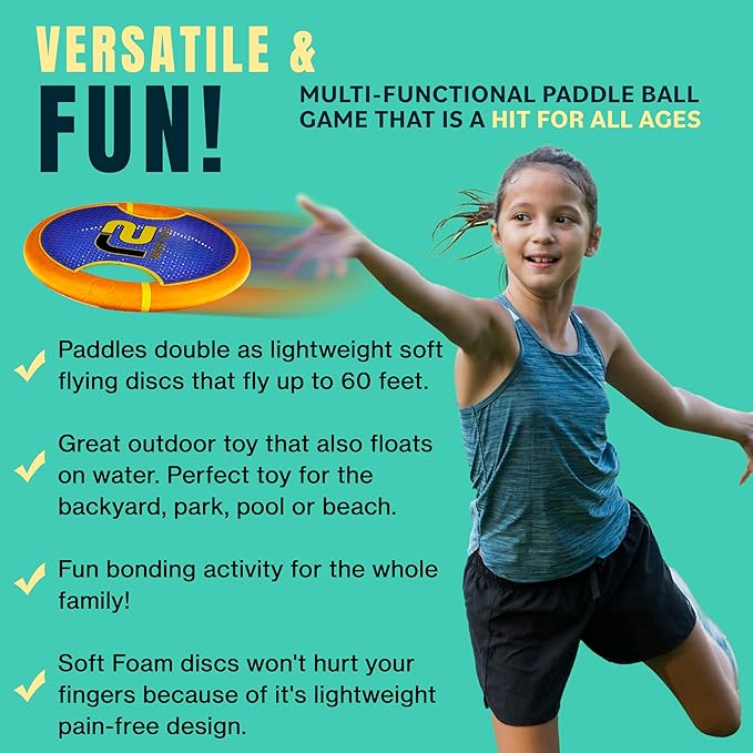 Fun Bouncy Paddle & Stringy Ball Toss & Catch Game - Image 4