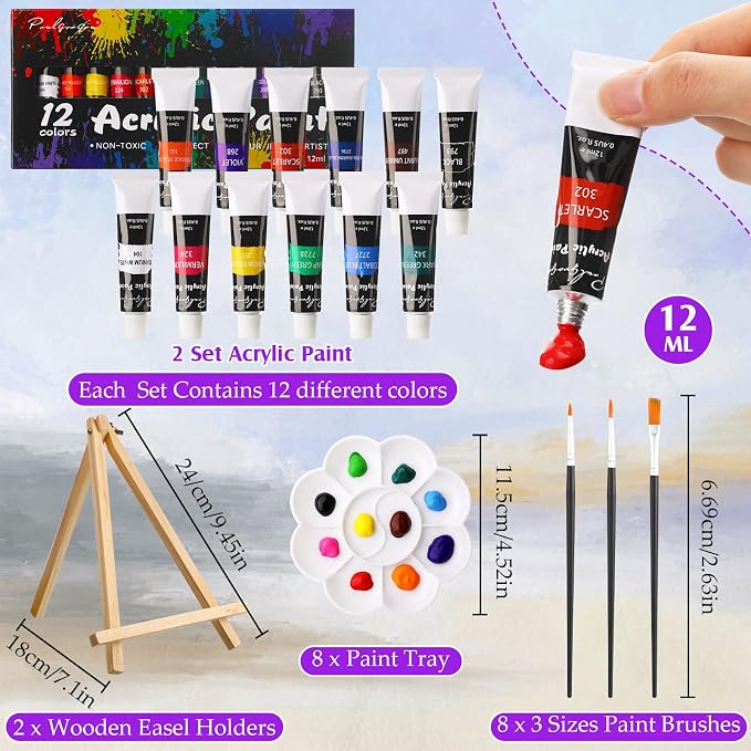Cholemy 36 Pcs Paint and Sip Kit - Image 4