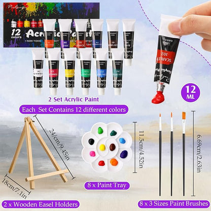 Cholemy 36 Pcs Paint and Sip Kit - Image 4