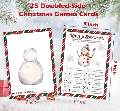 Roll A Snowman Game, Christmas Dice Games - Image 2