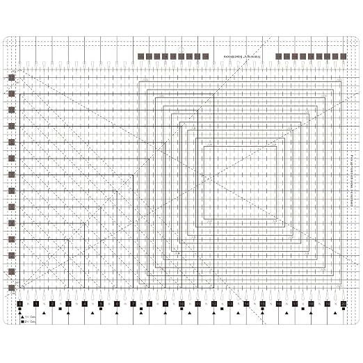 Slotted Quilting Rule, 17-3/4in x 22in, XL Quilting Rulers and Templates by XTLGS