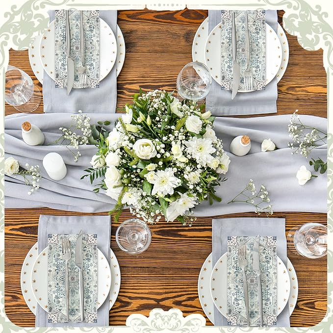 Yeaqee 100 Pcs Vintage Boho Napkins Paper Guest Towels 2 Ply Decoupage Napkins - Image 4