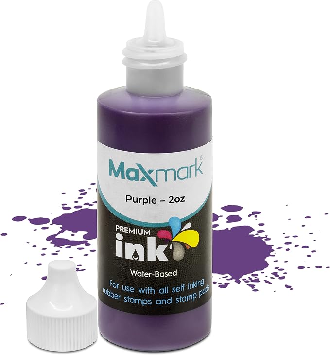 MaxMark Premium Refill Ink for self Inking Stamps and Stamp Pads by Maxmark