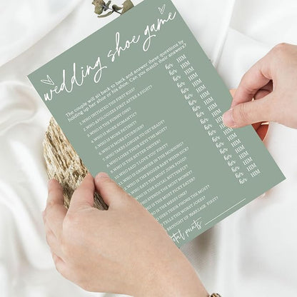 Bridal Shower Games Cards, Wedding Shoe Game, Bridal Shower Games 25 Guests - Image 4