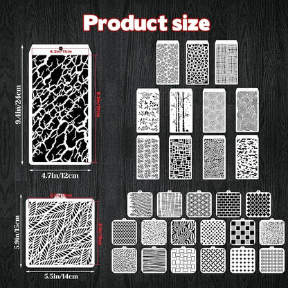 30 Pcs Abstract Layering Stencils - Image 2