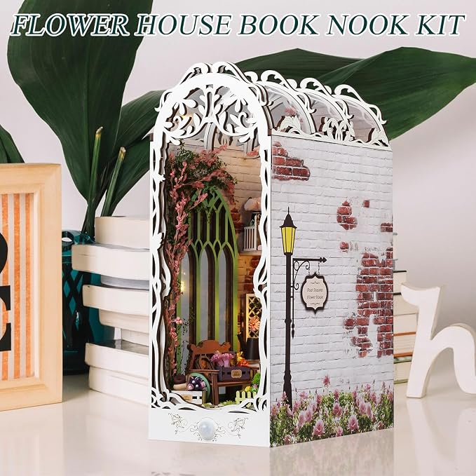 TuKIIE DIY Book Nook Miniature Kit, Booknook Dollhouse Bookshelf Insert - Image 7