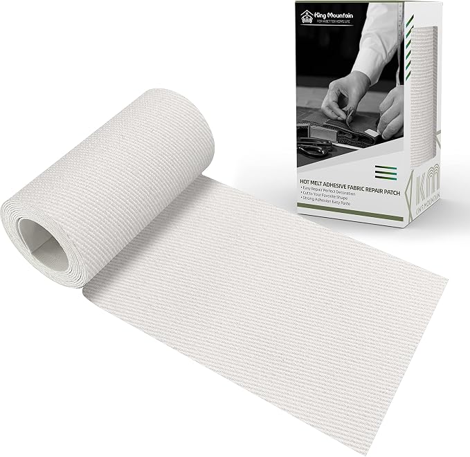 KING MOUNTAIN 100% Cotton Fabric Iron-on Repair Patch, Inside&Outside Clothes by ForABetterHomeLife