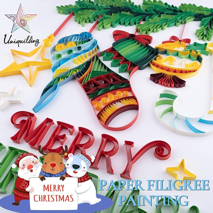 Uniquilling Christmas Quilling Kits, Paper Quilling Kit - Image 8