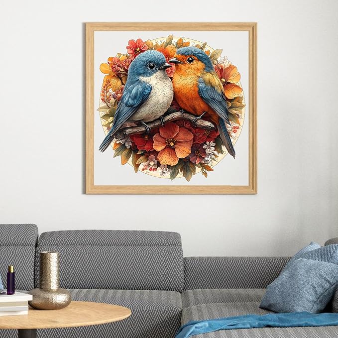 Wooden Jigsaw Puzzles -Twin Birds Wooden Puzzles - Image 4