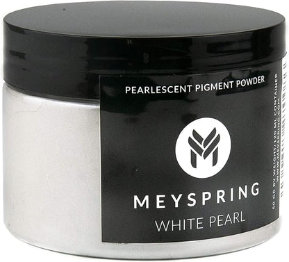 MEYSPRING White Pearl Mica Powder - 50g - White Resin Art Pigment - Mica Powder by MEYSPRING