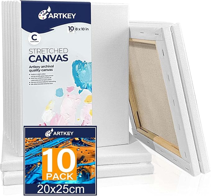 Artkey Canvases for Painting 8 x 10 Inch 10 by Artkey