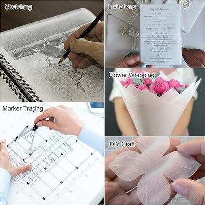 110 Sheets Tracing Paper for Drawing, 9”x12” Trace Paper, Translucent Vellum - Image 6