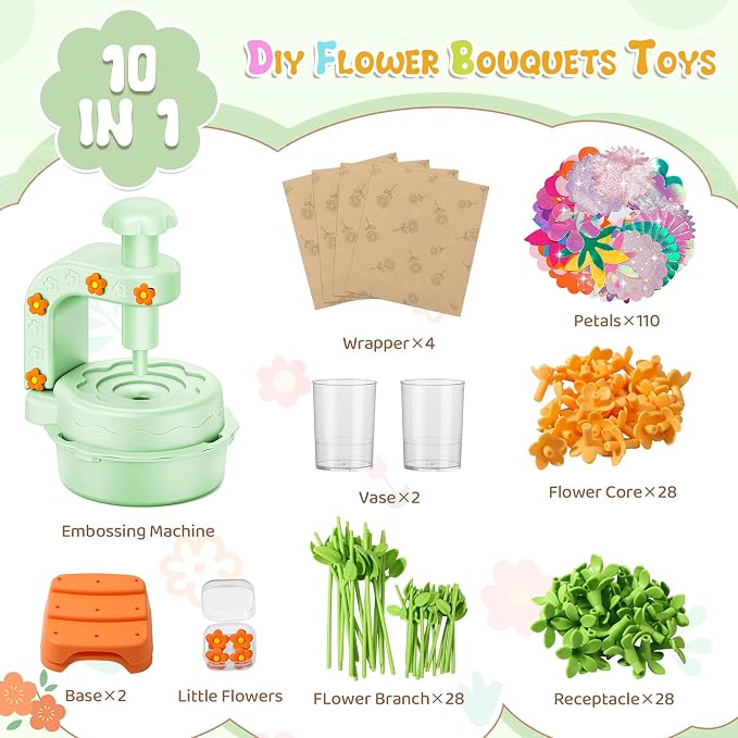 Fabric Flower Bouquets Toys, DIY Craft Kits - Image 2