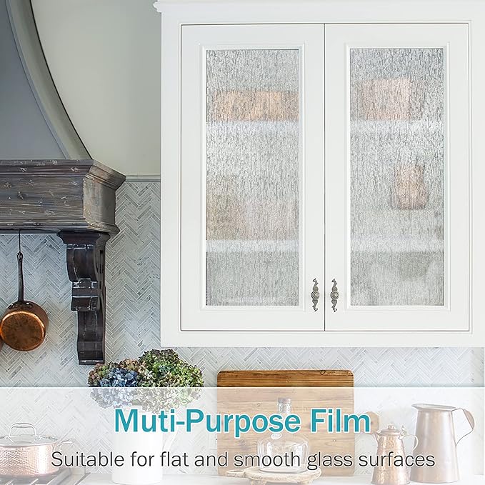 VELIMAX Rain Glass Window Film Privacy Static Window Clings Decorative Glass - Image 6