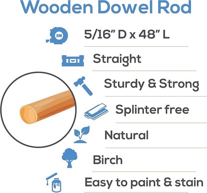 Dowel Rods Wood Sticks Wooden Dowel Rods - Image 4