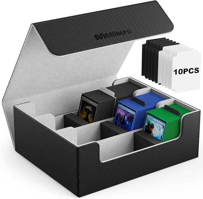 Mlikero Card Deck Case for Trading Cards 1800+, Trading Card Storage Box by Mlikero