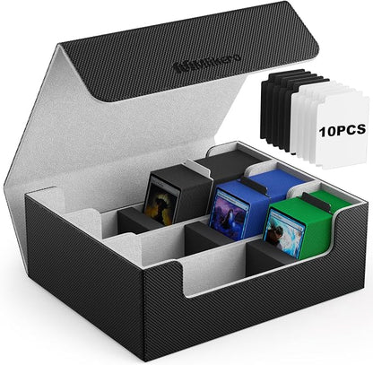 Mlikero Card Deck Case for Trading Cards 1800+, Trading Card Storage Box by Mlikero