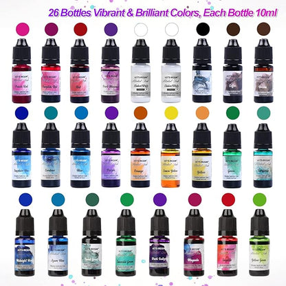 Alcohol Ink for Epoxy Resin LET'S RESIN Concentrated Alcohol Ink Set, 26 - Image 2