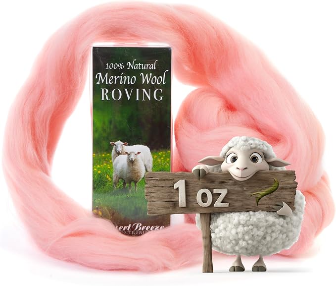 Desert Breeze Distributing 100% Natural Merino Wool Roving by DesertBreezeDistributing
