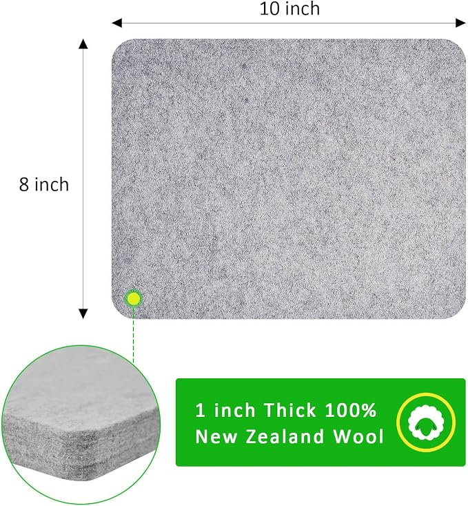 YCWEI YCWEI Needle Felting Pad, 100% Natural Wool Needled Felting Mat, Thick - Image 4