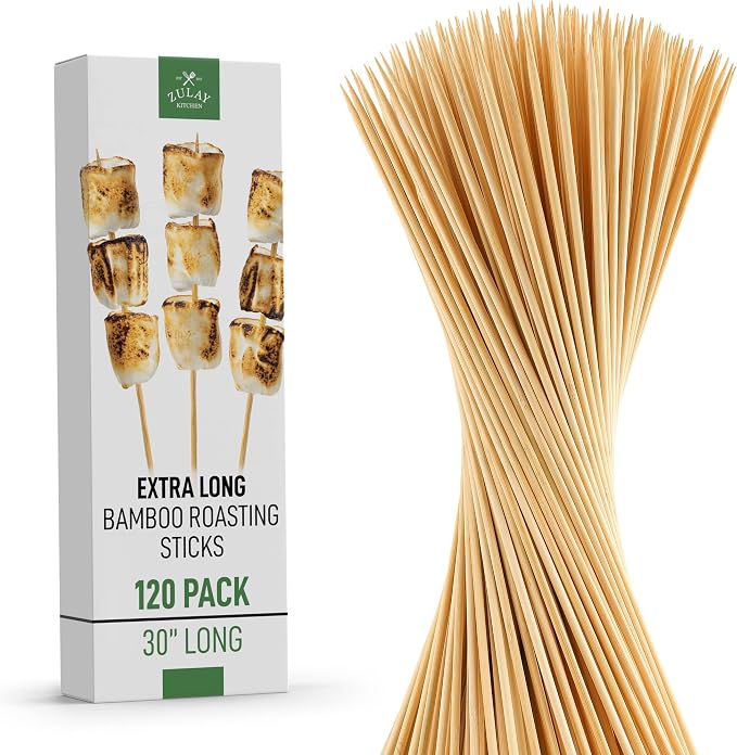 Zulay Kitchen Authentic Bamboo Marshmallow Smores Sticks by ZulayKitchen