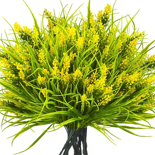 20 Bundles Artificial Plants Outdoor Fake Monkey Grass by Grunyia