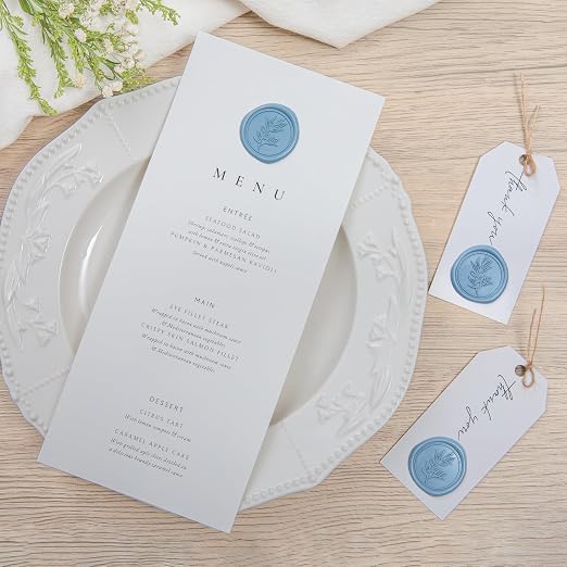PONATIA Dusty Blue Wax Seal Stickers - Image 8