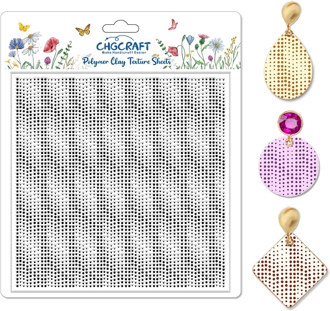 CHGCRAFT Polka Dot Texture Polymer Clay Texture Sheets Geometric Texture by chgcraft