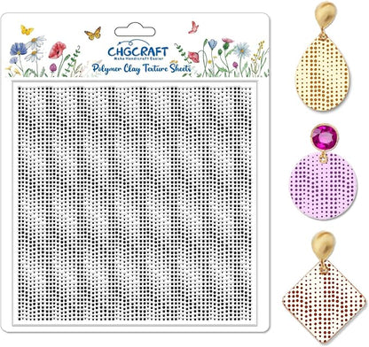 CHGCRAFT Polka Dot Texture Polymer Clay Texture Sheets Geometric Texture by chgcraft