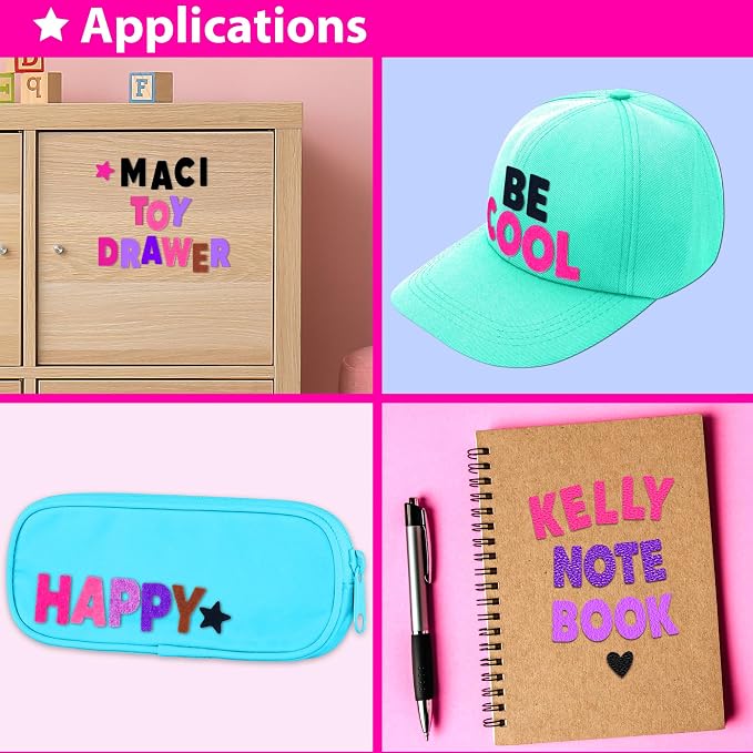 KRAFUN Black and Pink Felt Sticker Kit - Image 5