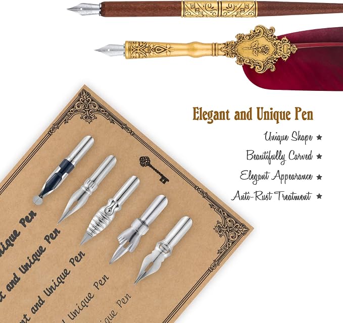 Hethrone Feather Pen and Ink Set - Image 2