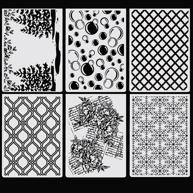 6Pcs Flower Leaf Embossing Folders DIY Craft Paper Card Embossing Template by QSZKeer