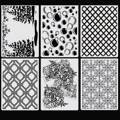 6Pcs Flower Leaf Embossing Folders DIY Craft Paper Card Embossing Template by QSZKeer