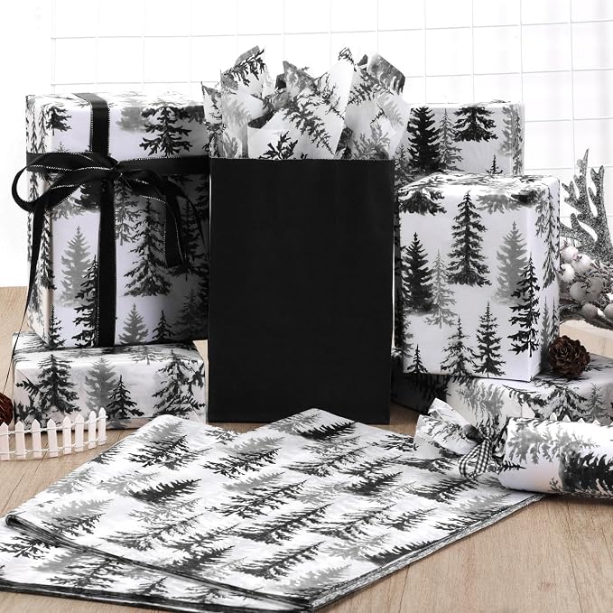 100 Sheets Christmas Tree Tissue Paper, 20x14in Forest Style Wrapping Tissue - Image 6