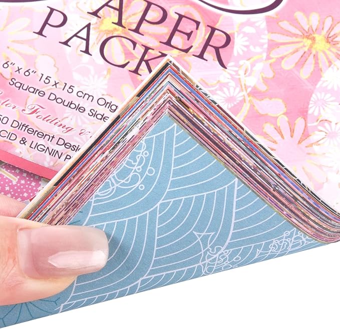 Origami 6x6 Paper Kit 150 Sheets 150 Vivid Colors Double Sided Same Printed - Image 6
