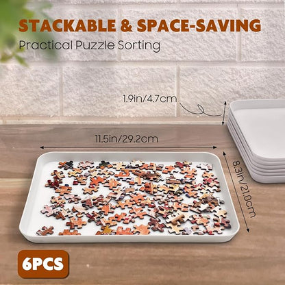 11.5 x 8.3 in Puzzle Sorting Trays Stackable - Image 2