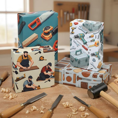 Pineraap 12 Sheets Carpenter Wrapping Paper, Woodworking Tools & Craftsman - Image 9