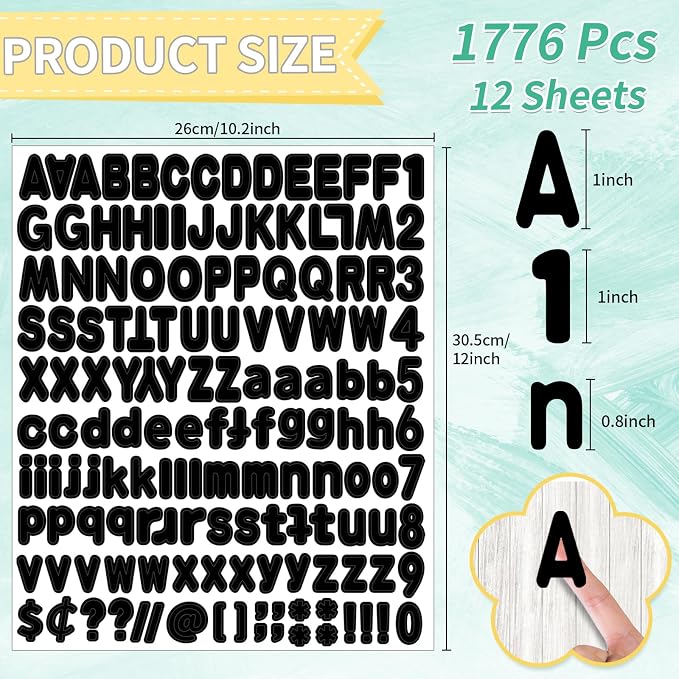 Alphabet Stickers, Self Adhesive Vinyl Mailbox Numbers, Self Adhesive Letters - Image 2