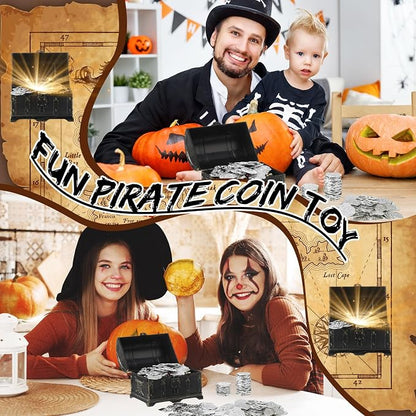 Hanaive 100 Pcs Pirate Coins Plastic Kids Fake Play Coins Replica Spanish - Image 5