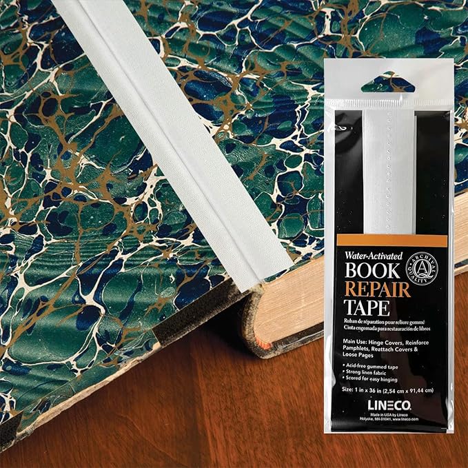 Lineco Water-Activated Book Repair Tape, Use - Image 3