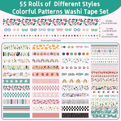 55 Rolls Holiday Washi Tape Set - Image 2
