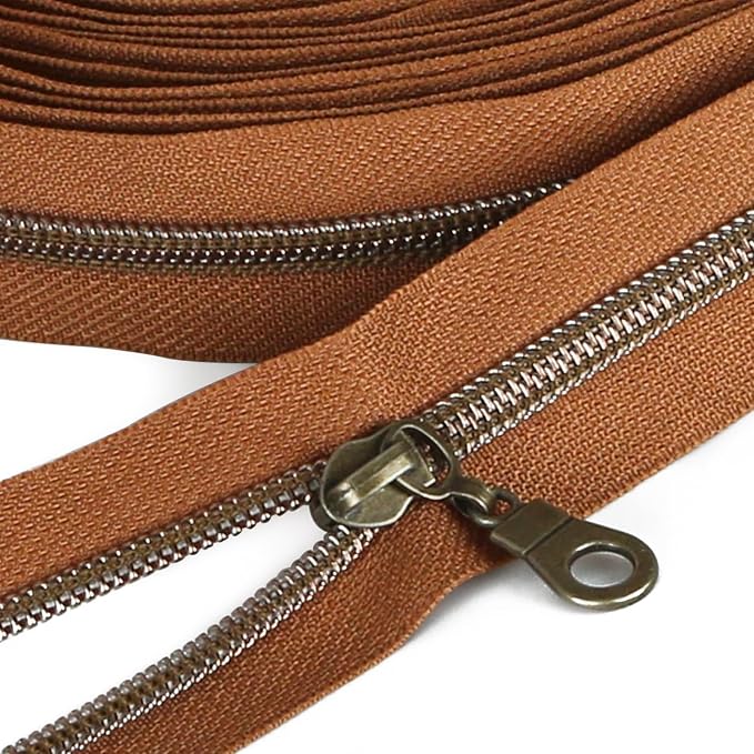 Sawoake 10 Yards Bulk Zipper, Replacement Sewing Zipper by Zipper
